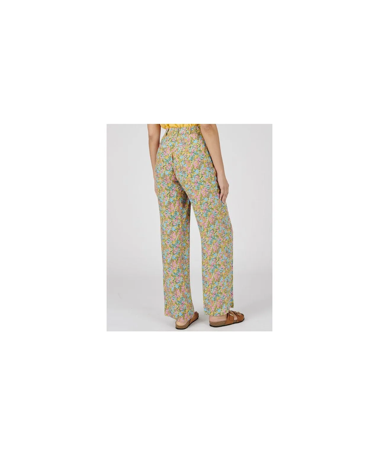 Printed Wide-Leg Trousers