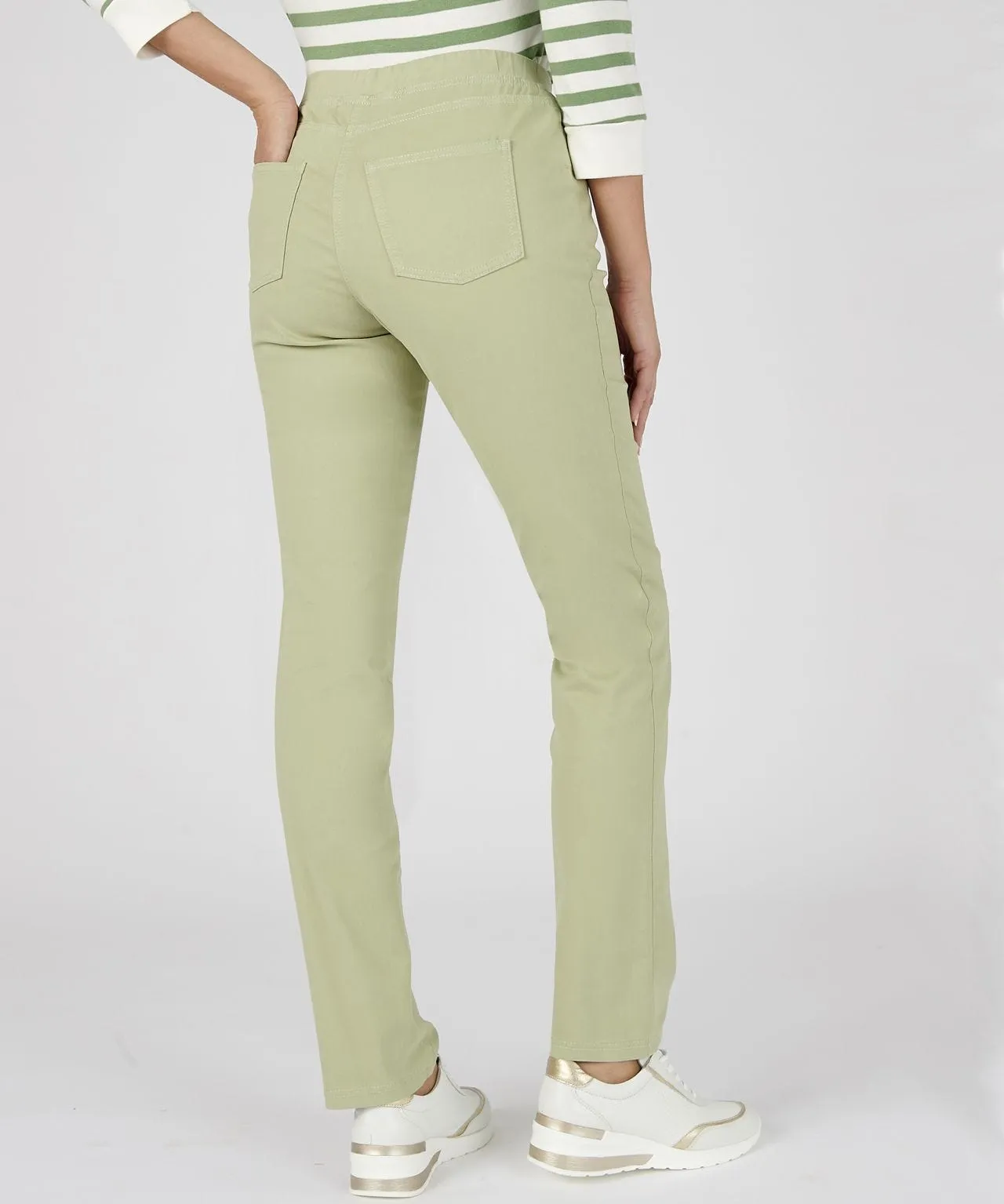 Pull-on Stretch Slim Fit Trousers