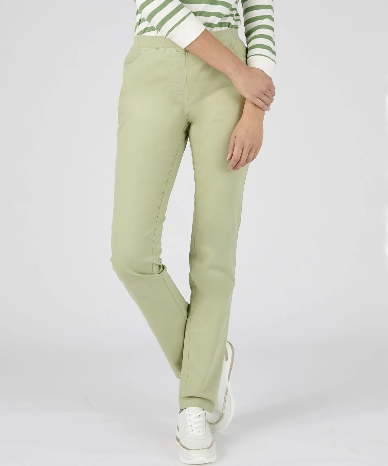 Pull-on Stretch Slim Fit Trousers