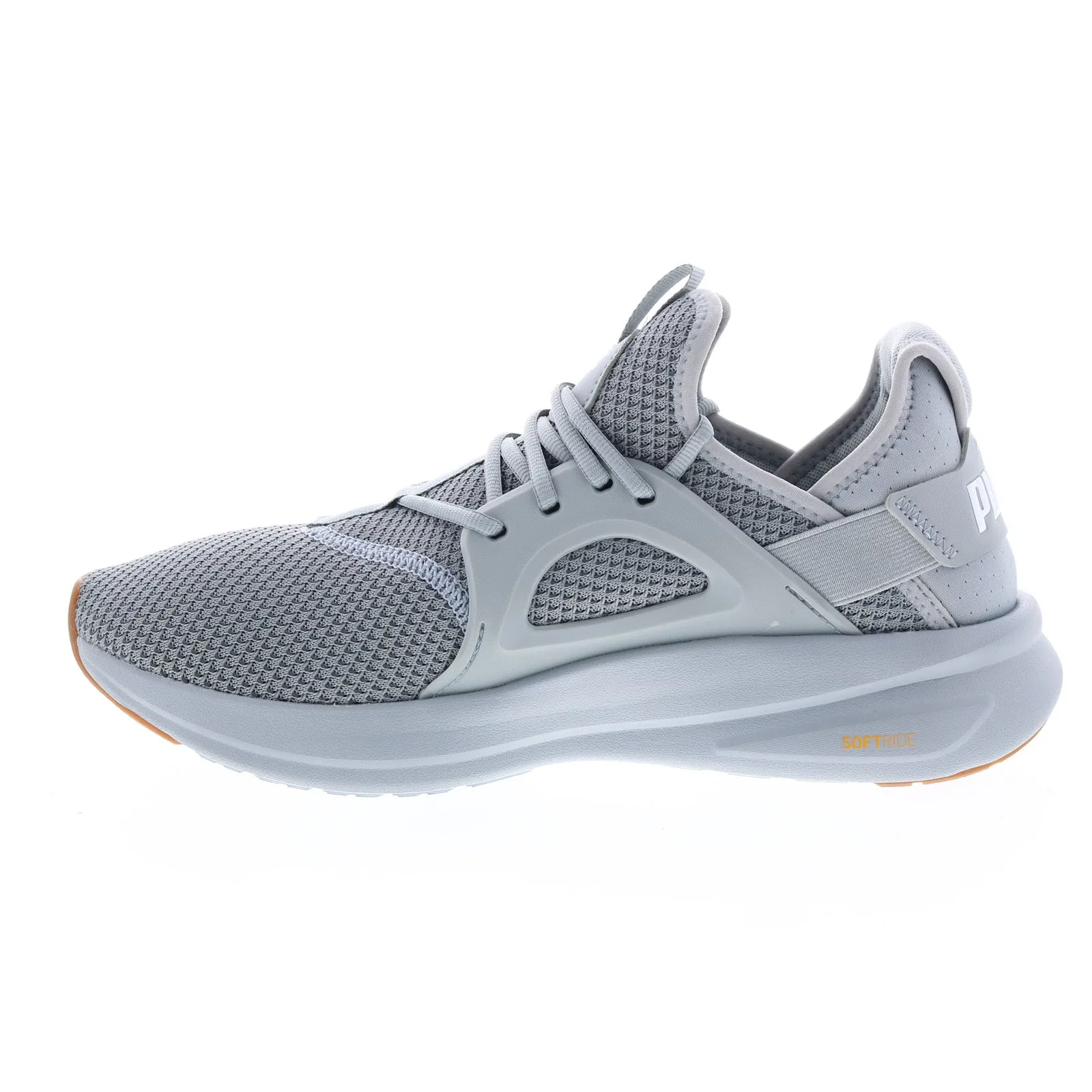 Puma Softride Enzo Evo Knit 37695402 Men's Gray Canvas Athletic Running Shoes