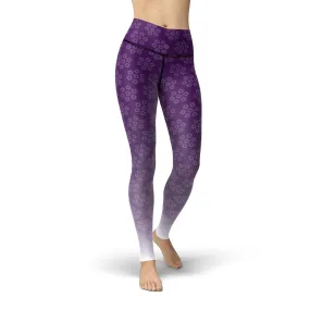 Purple Swirl Leggings for Women