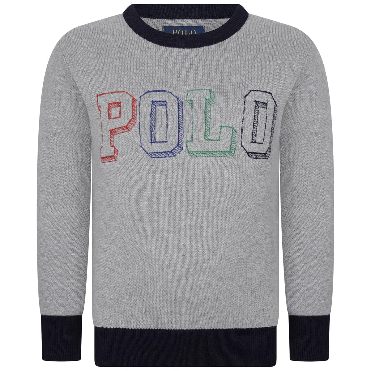 Ralph Lauren Boys Cotton Knit Polo Sweater.