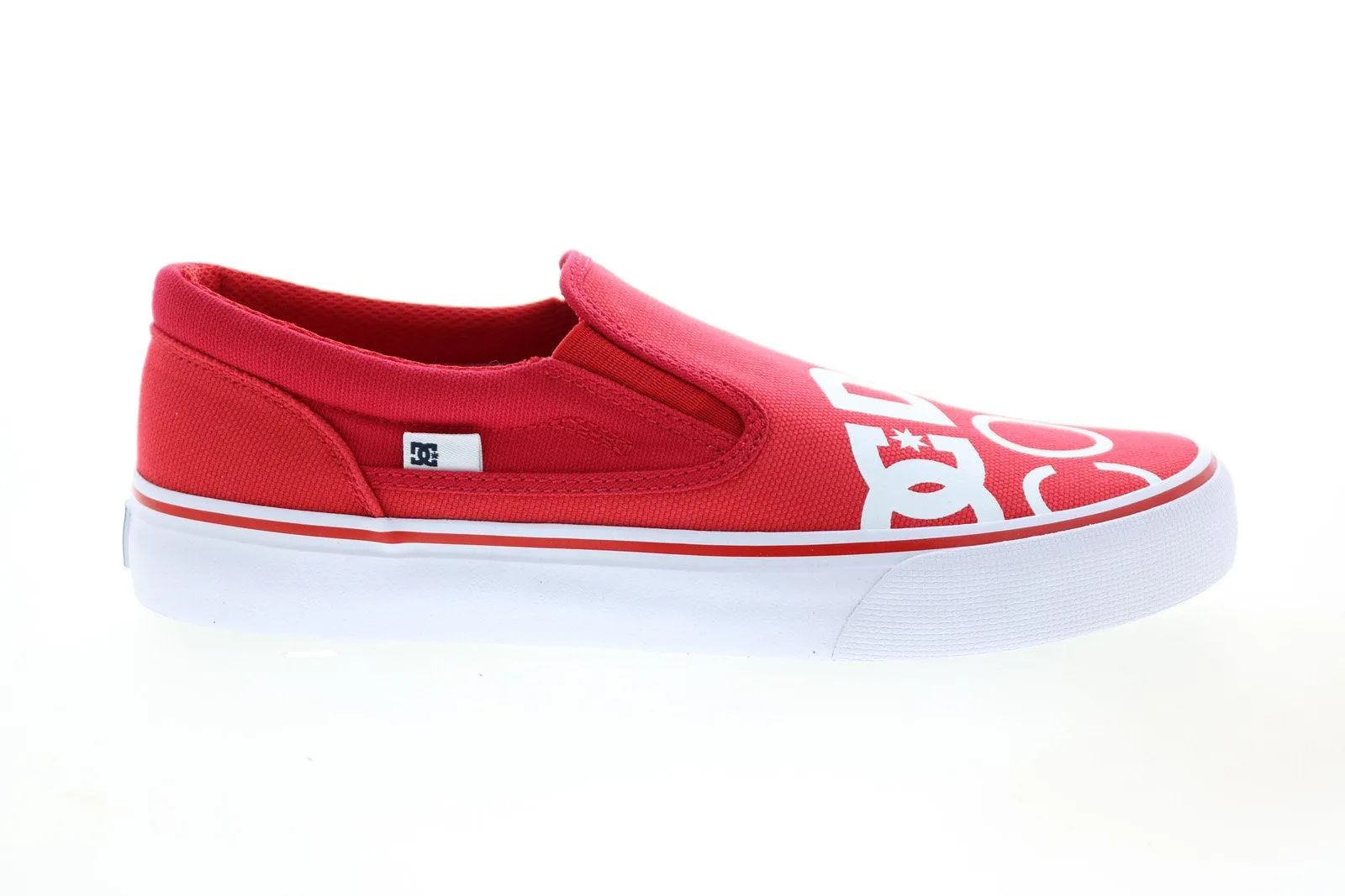 Red DC Trase Slip-On SP Canvas Sneakers for Men - ADYS300185