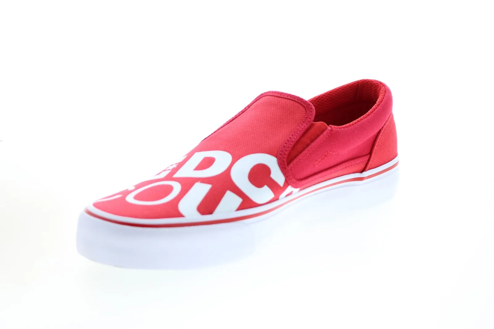 Red DC Trase Slip-On SP Canvas Sneakers for Men - ADYS300185