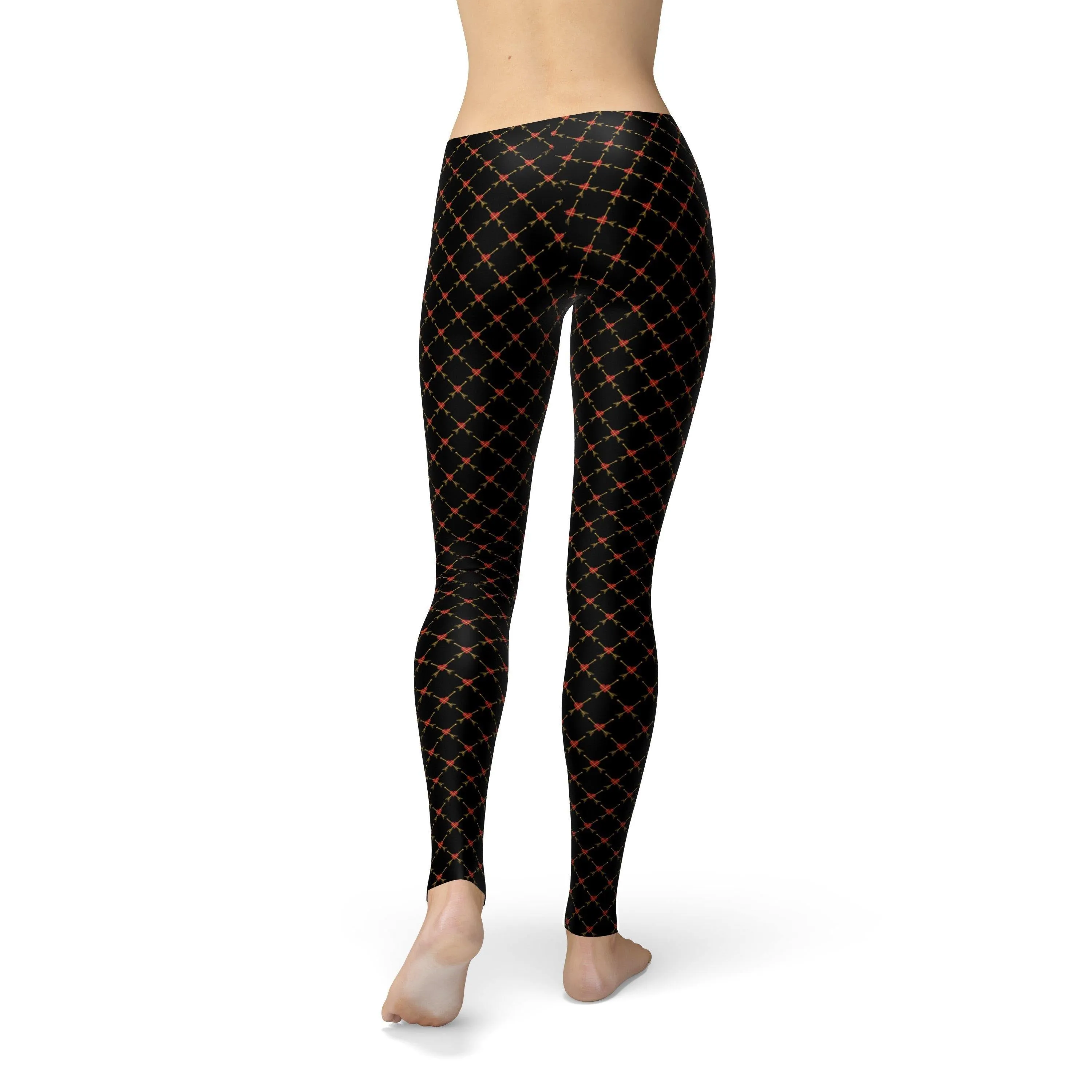 Red Heart Print Leggings by Avery Arrow