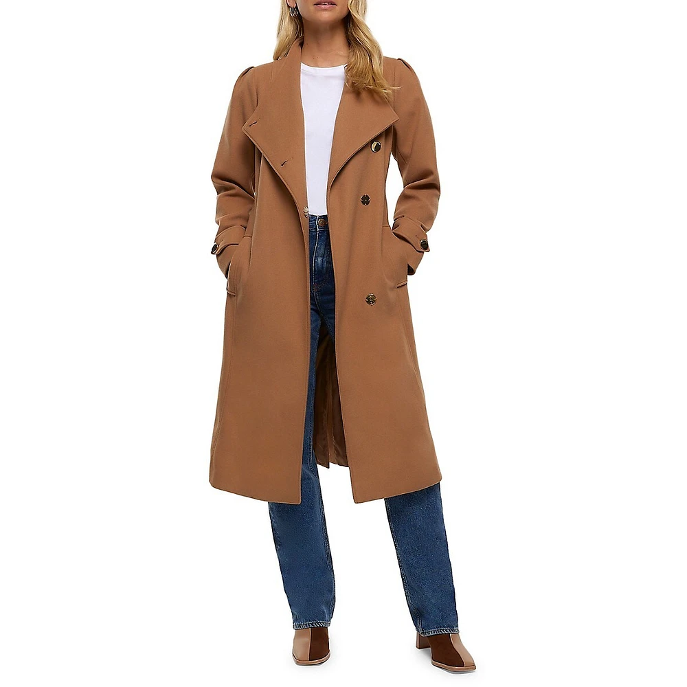 River Island Fall Away Wrap Coat - Stylish and Warm Wrap Coat for Fall