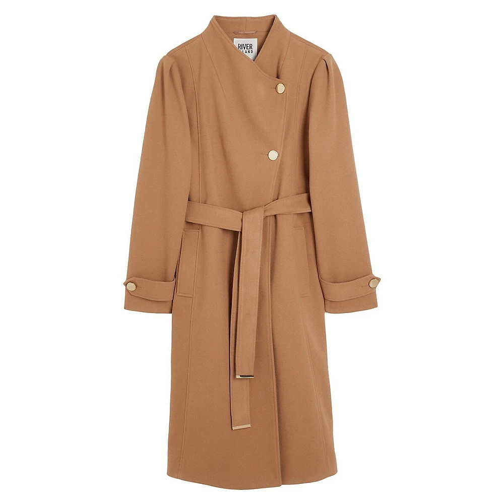 River Island Fall Away Wrap Coat - Stylish and Warm Wrap Coat for Fall