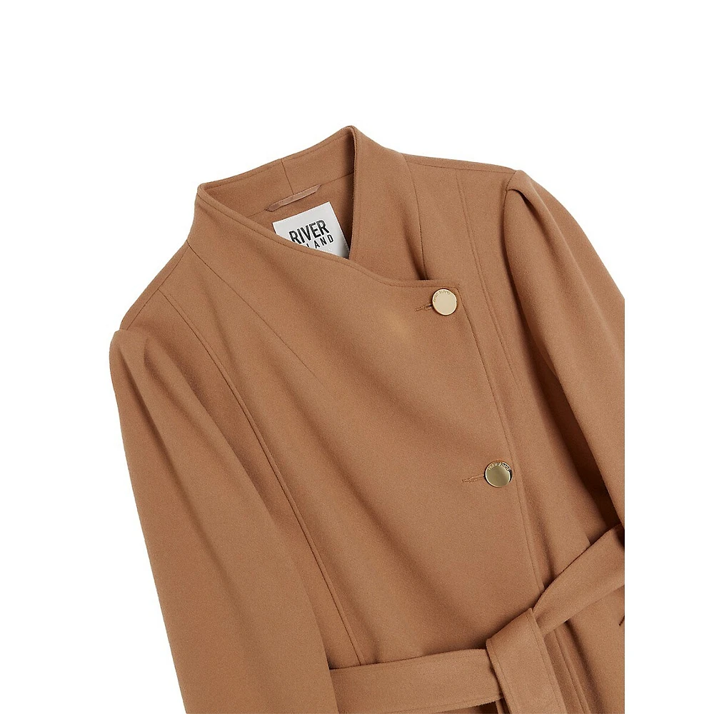 River Island Fall Away Wrap Coat - Stylish and Warm Wrap Coat for Fall