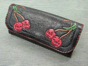 Rockabilly Cherry Skull Women's Leather Wallet