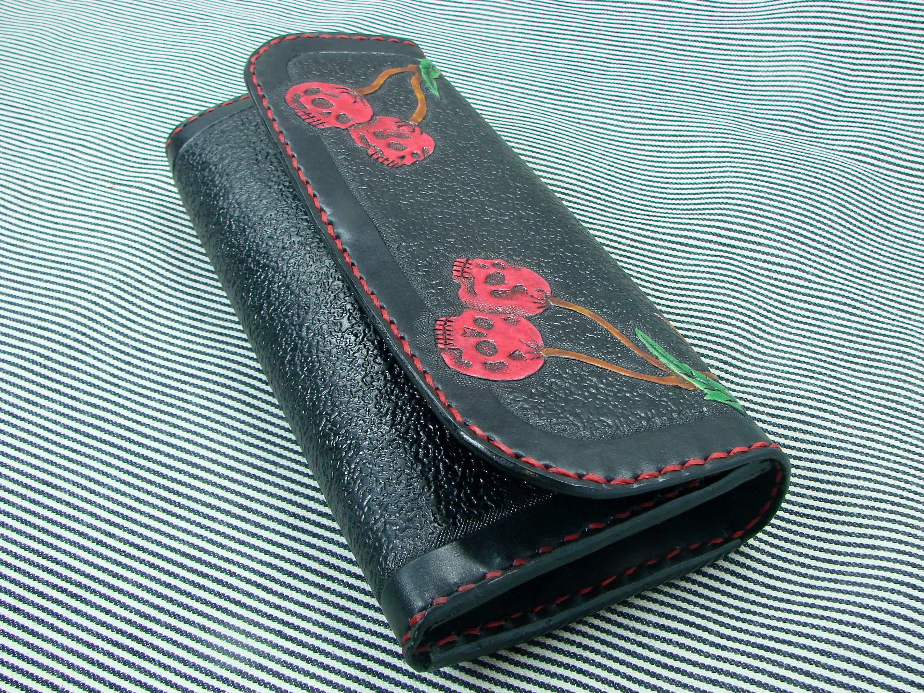 Rockabilly Cherry Skull Women's Leather Wallet