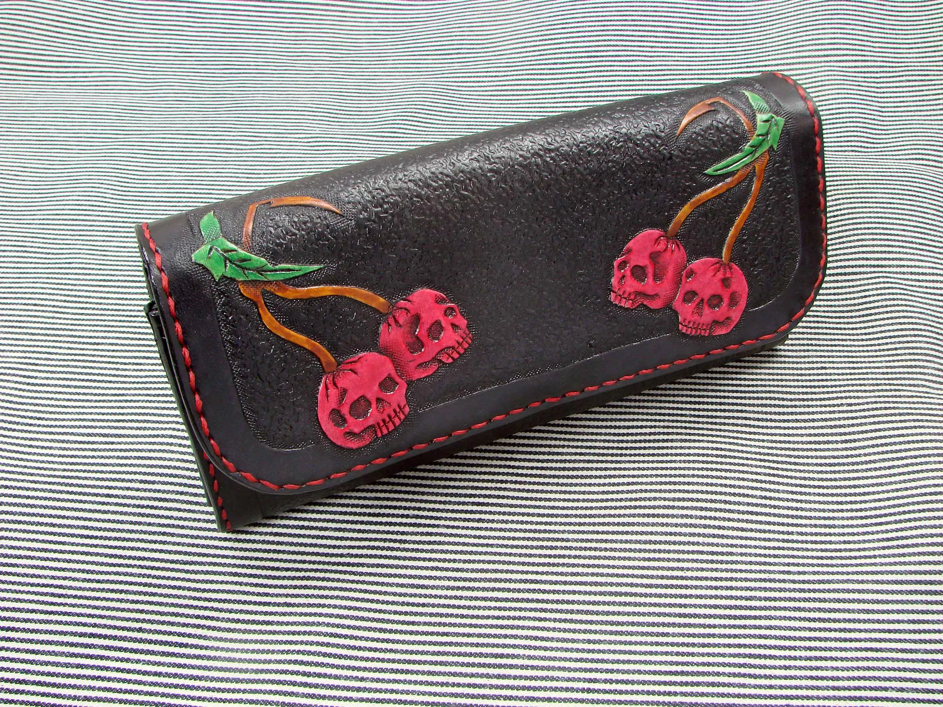 Rockabilly Cherry Skull Women's Leather Wallet