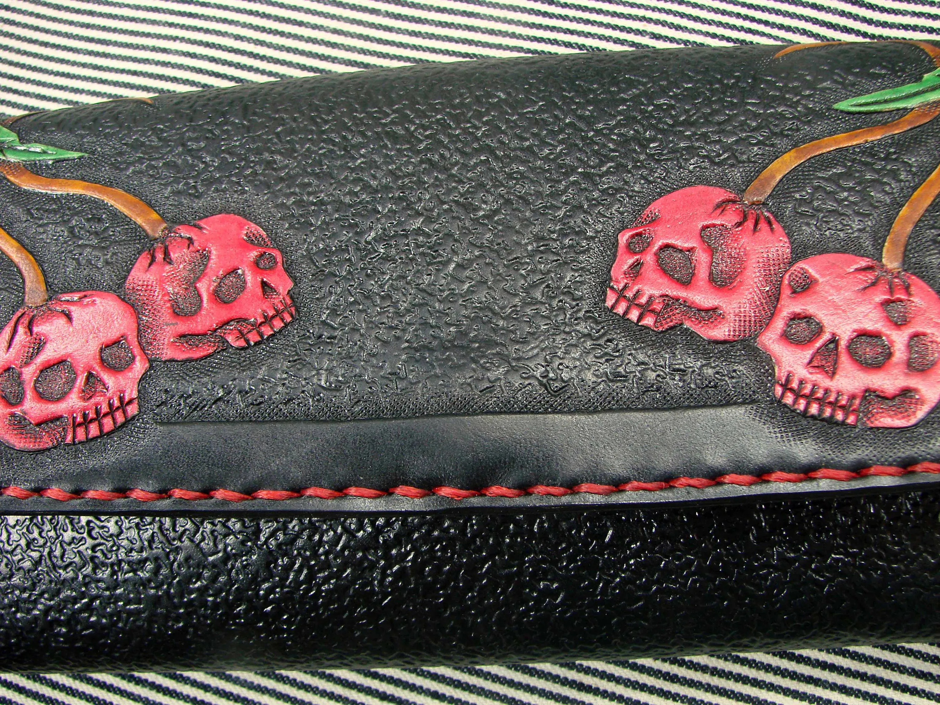 Rockabilly Cherry Skull Women's Leather Wallet