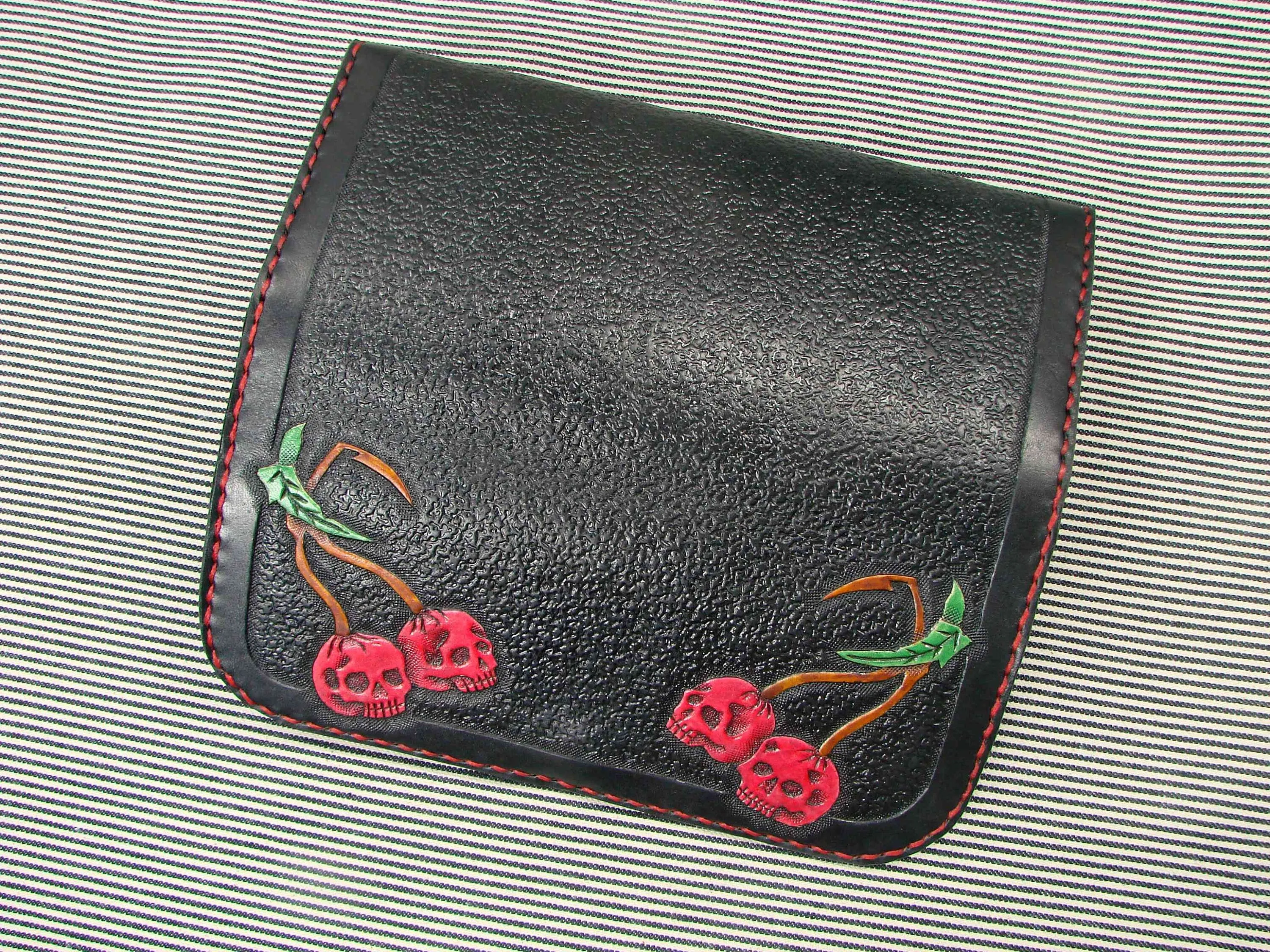 Rockabilly Cherry Skull Women's Leather Wallet