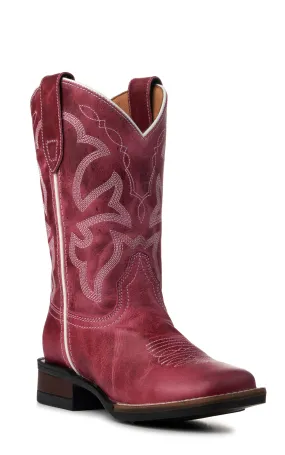 Roper Girls' Pink Square Toe Cowgirl Boots.