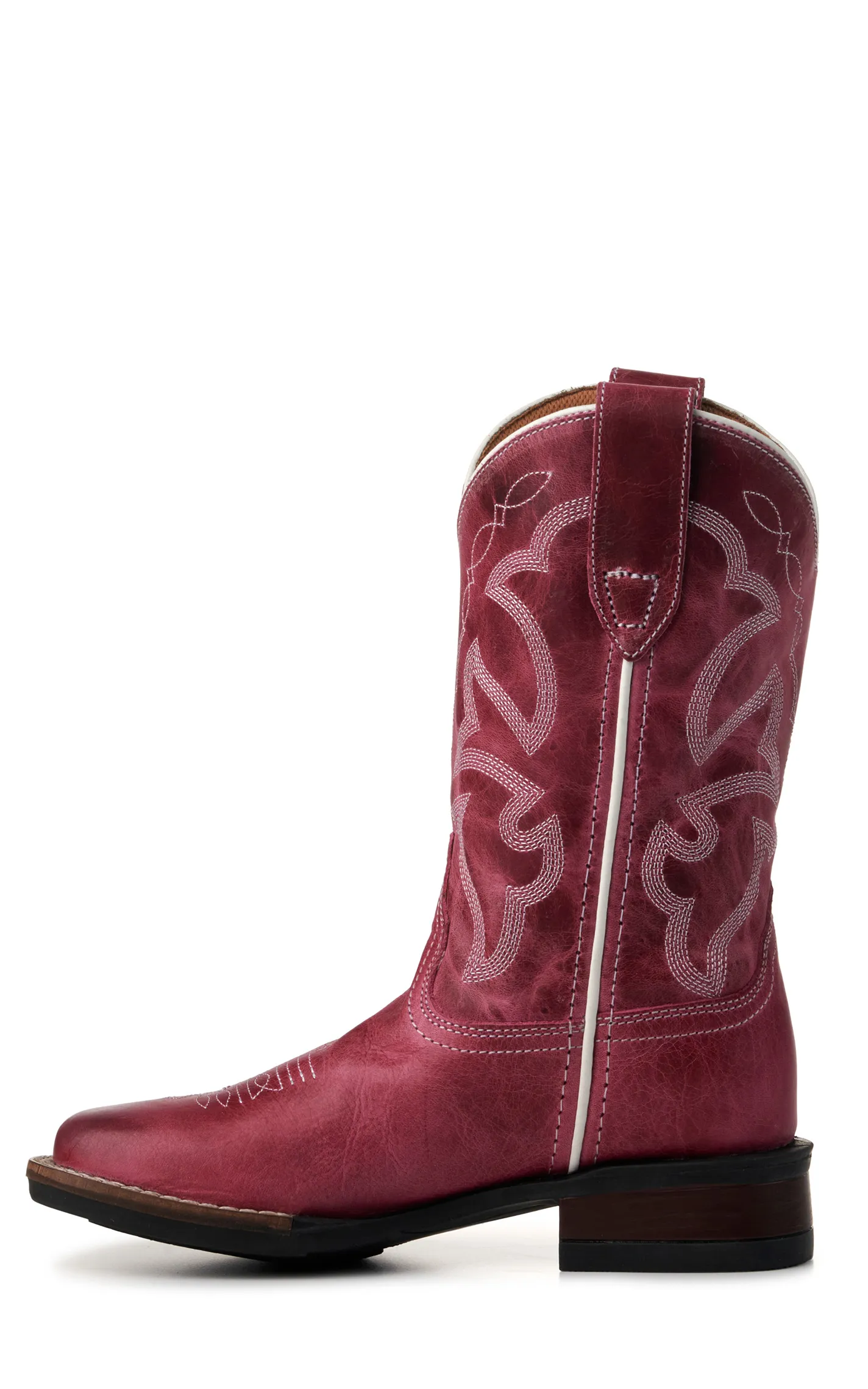 Roper Girls' Pink Square Toe Cowgirl Boots.