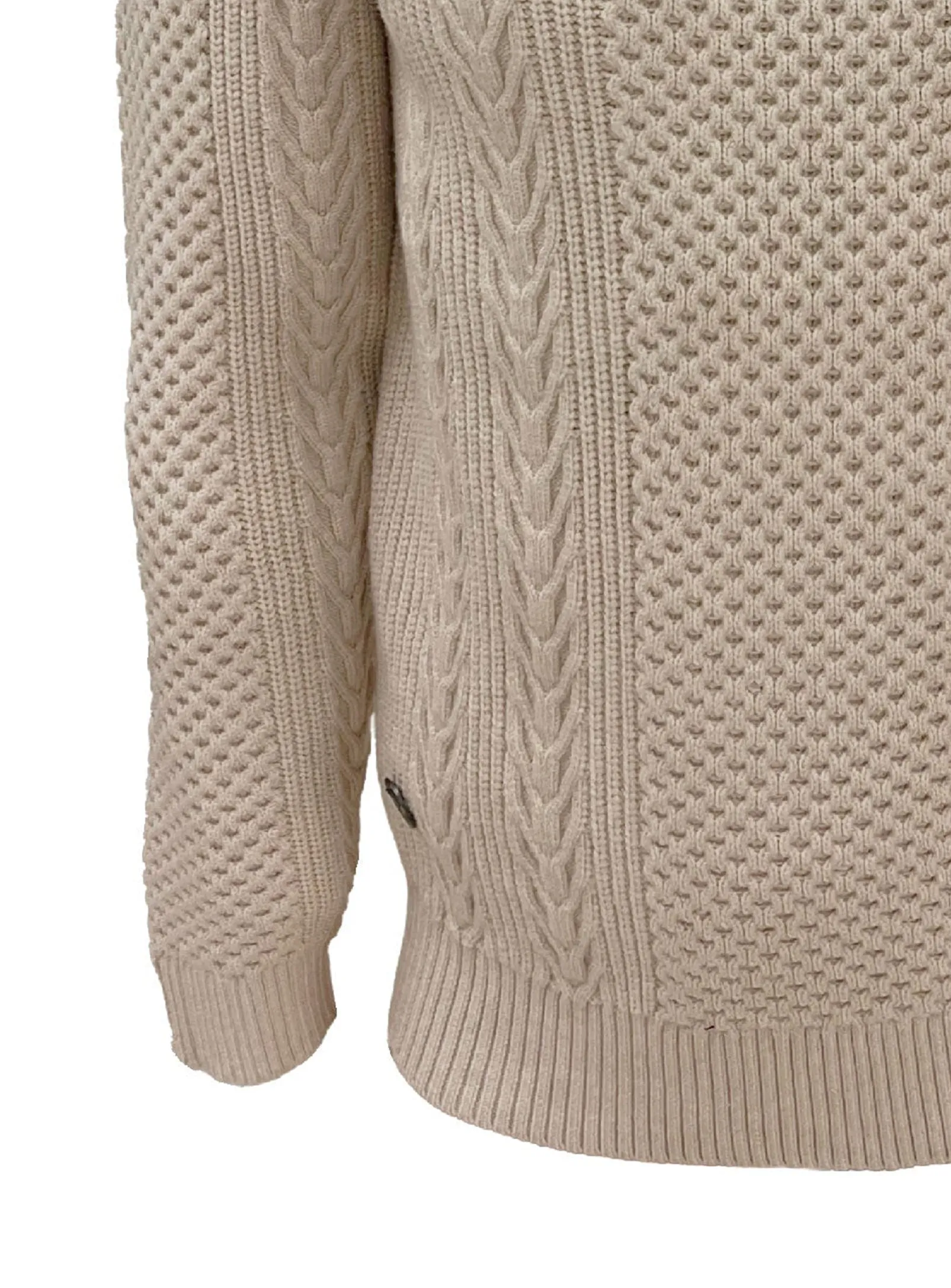 RUDI Cashmere Sweater with Half-Zip Detail - Mock Neck