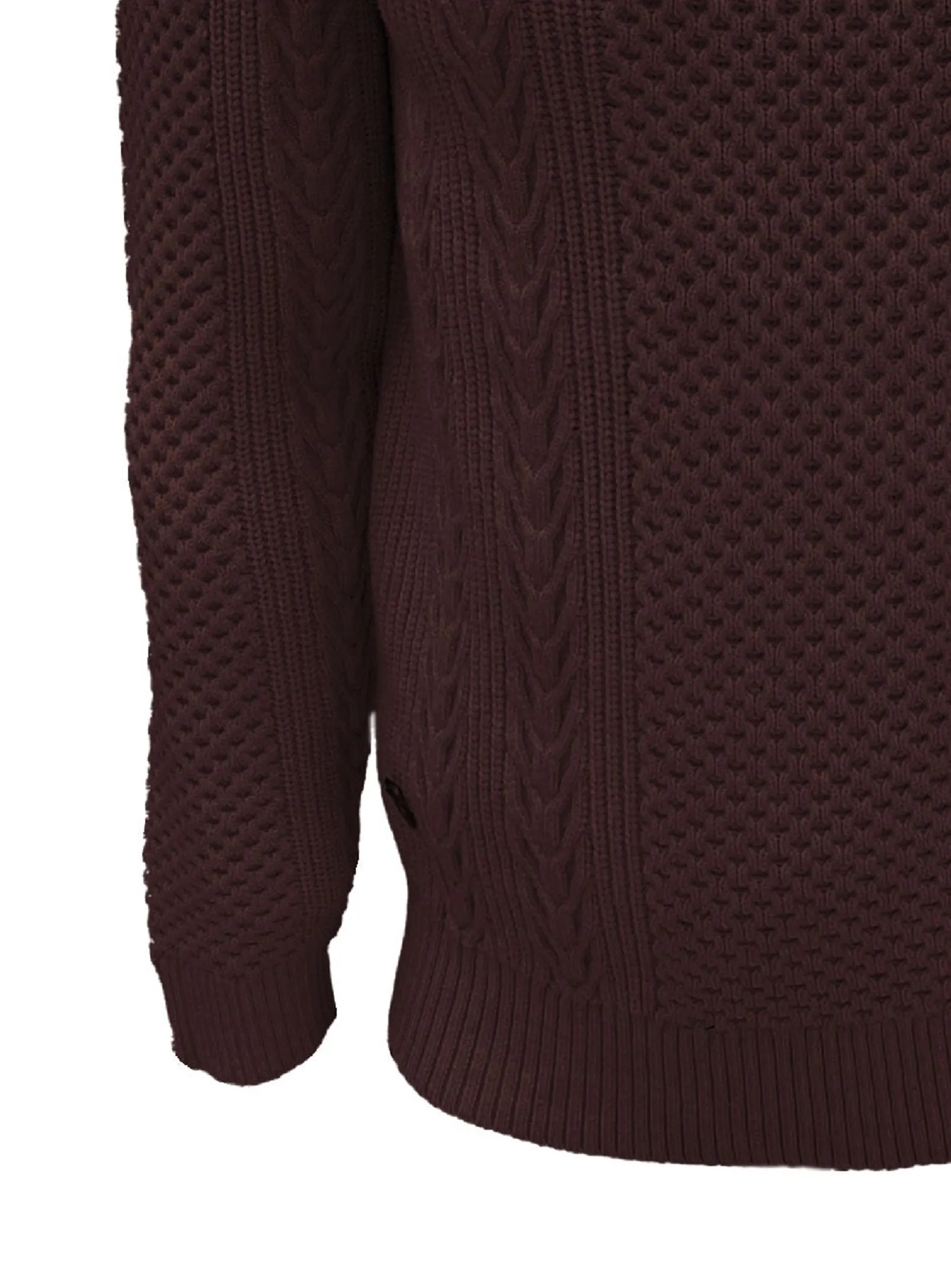 RUDI Cashmere Sweater with Half-Zip Detail - Mock Neck