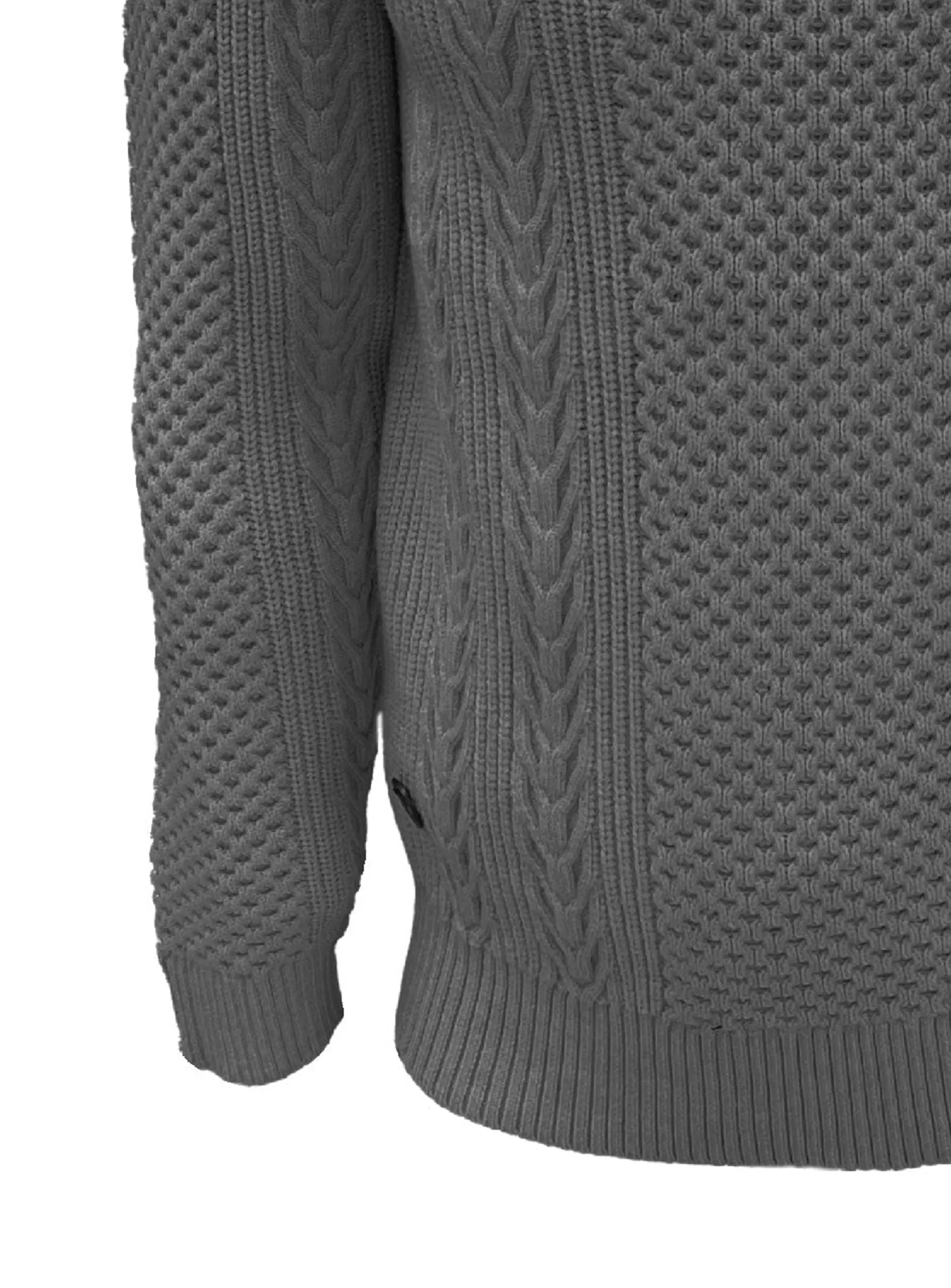 RUDI Cashmere Sweater with Half-Zip Detail - Mock Neck