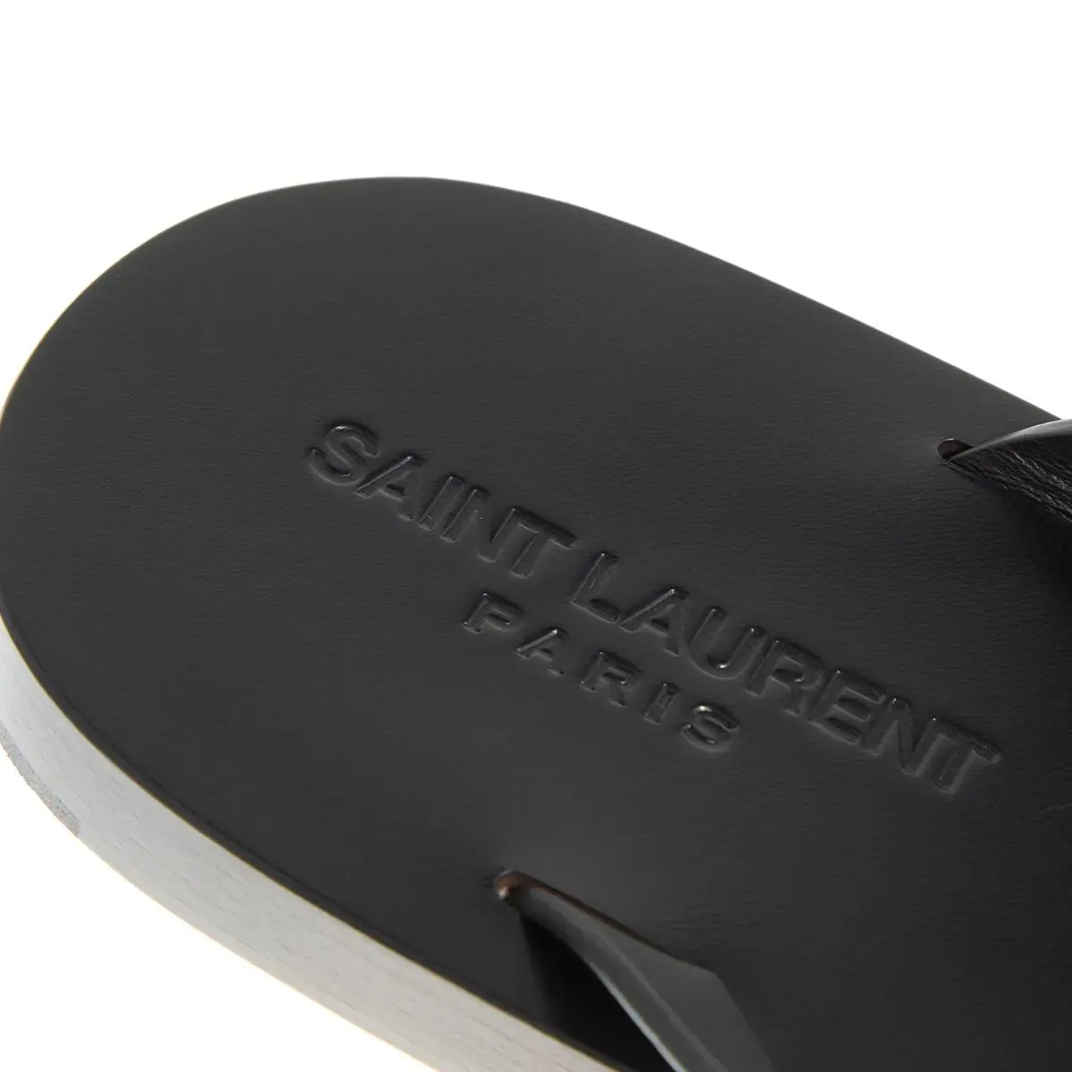 Saint Laurent Black Laguna Flip Flop Sandals