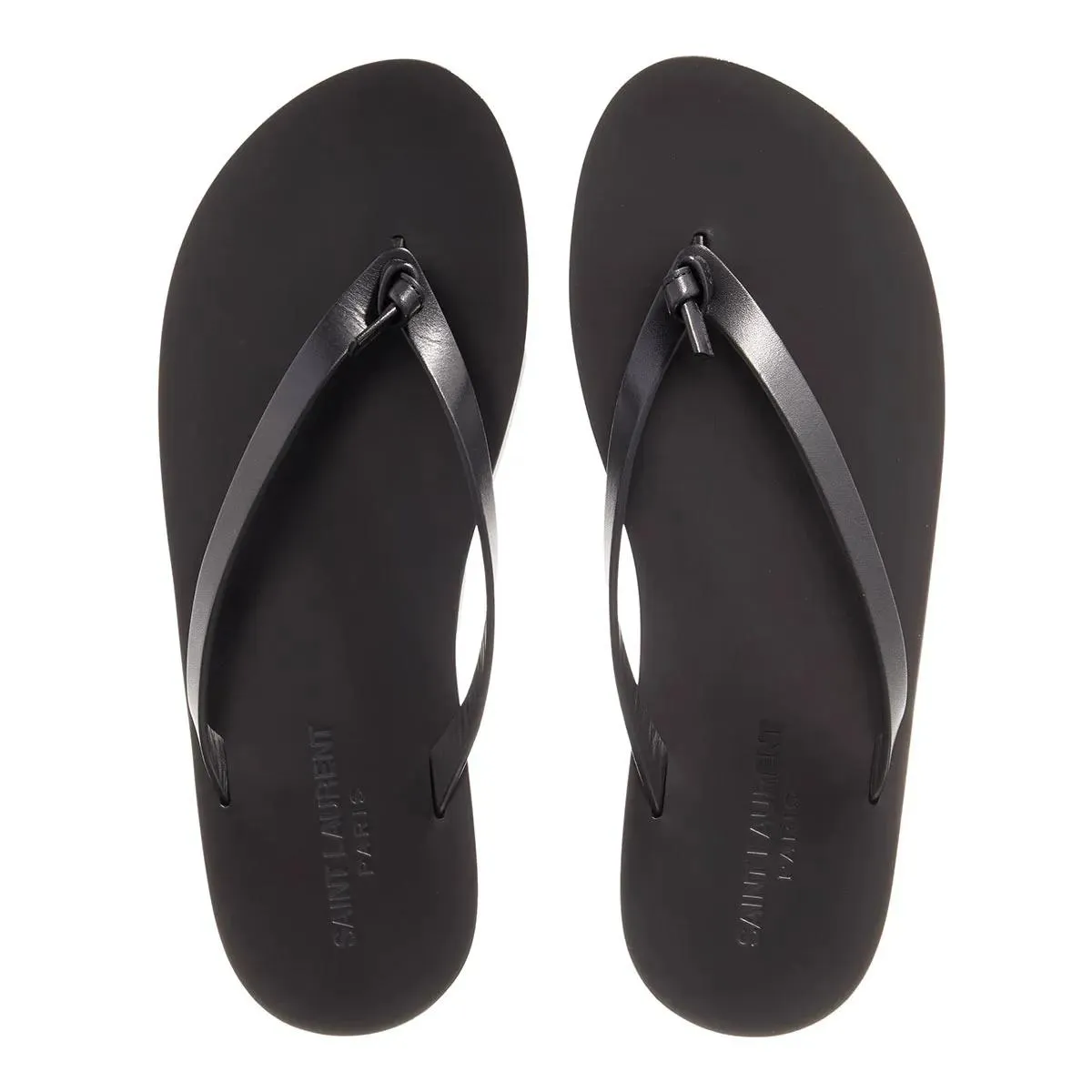 Saint Laurent Black Laguna Flip Flop Sandals