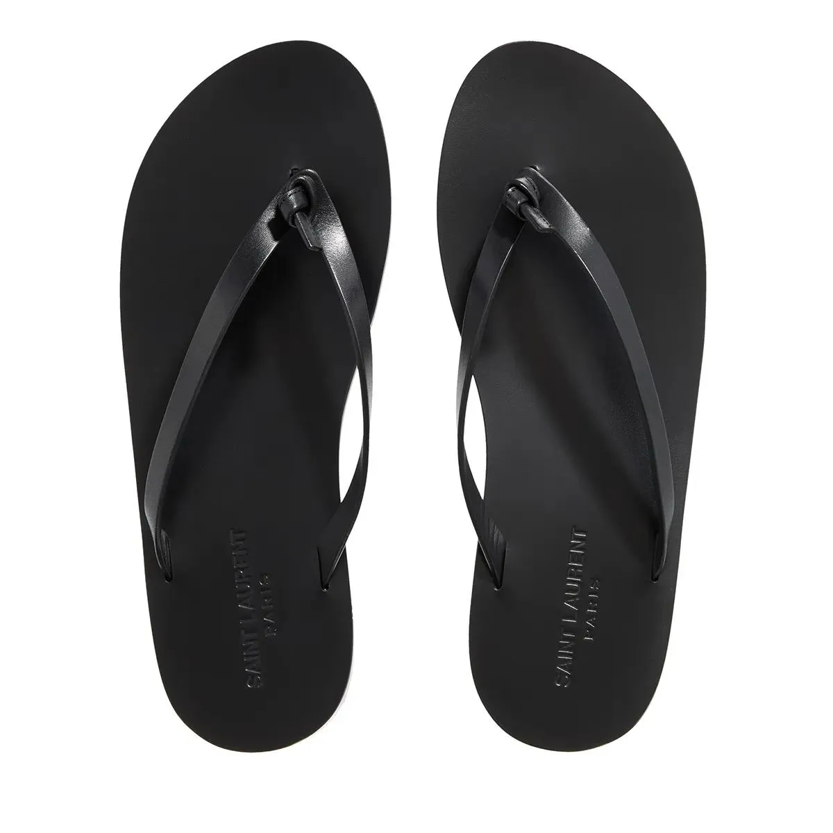 Saint Laurent Black Laguna Flip Flop Sandals