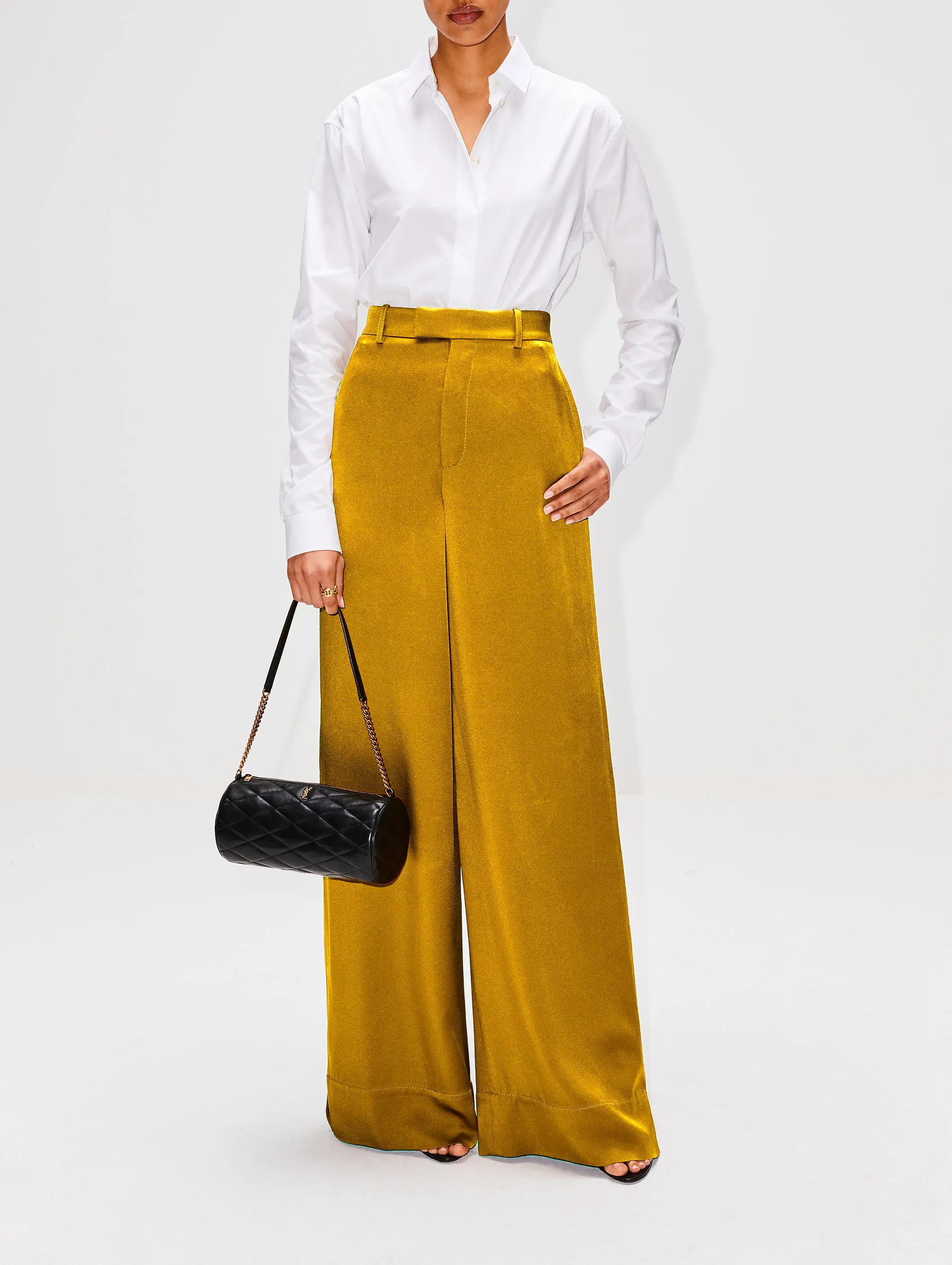 Satin Wide Leg Trousers