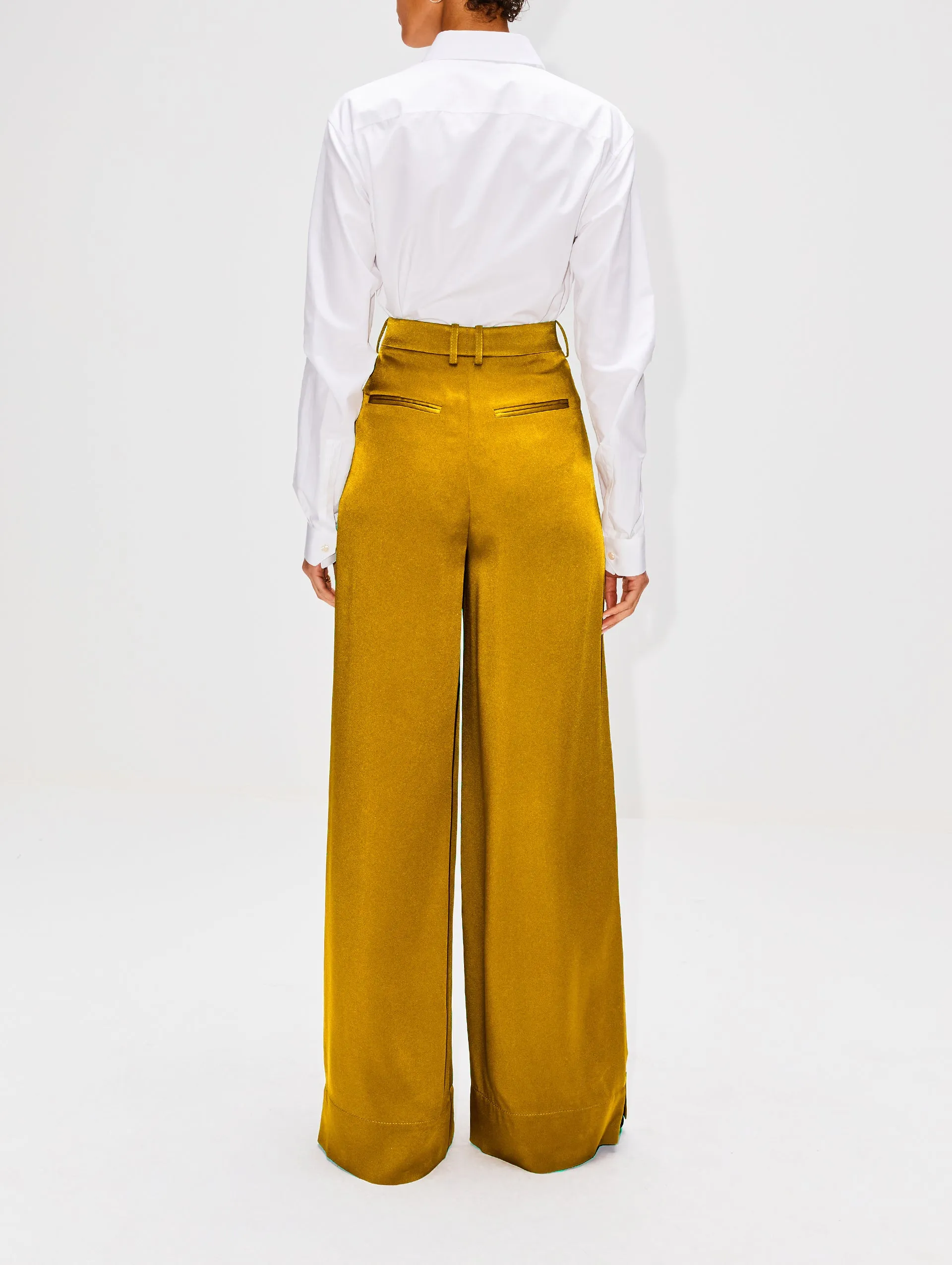 Satin Wide Leg Trousers