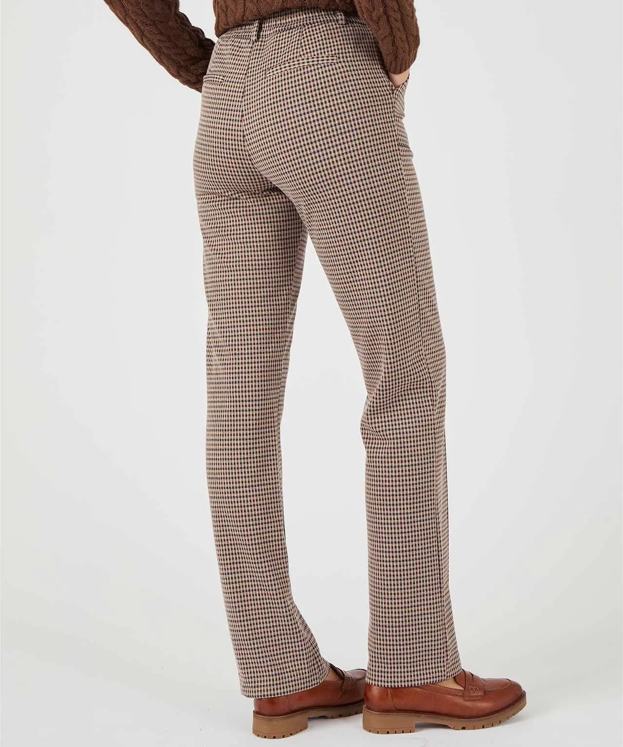 Secret Stretch Check Knitted Trousers for Women