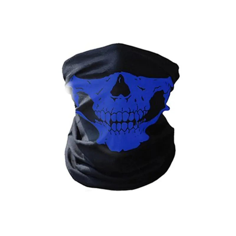 Skull Print Motorcycle Face Mask for Windproof Protection While Riding.