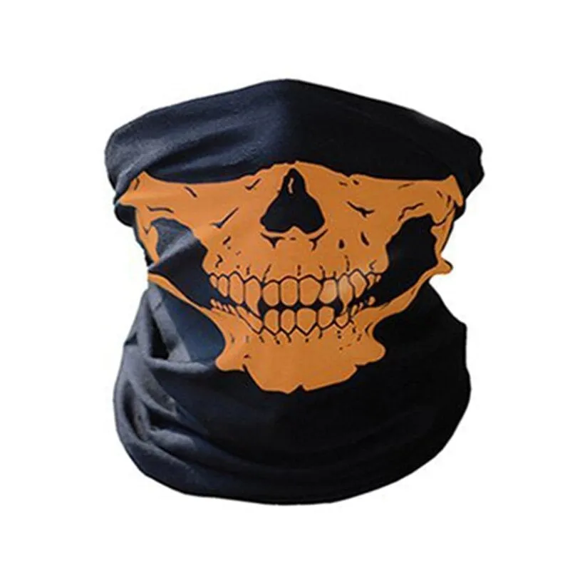 Skull Print Motorcycle Face Mask for Windproof Protection While Riding.