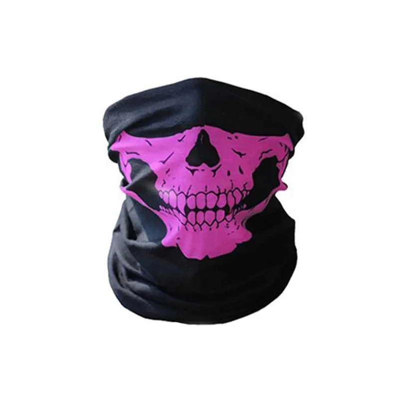 Skull Print Motorcycle Face Mask for Windproof Protection While Riding.