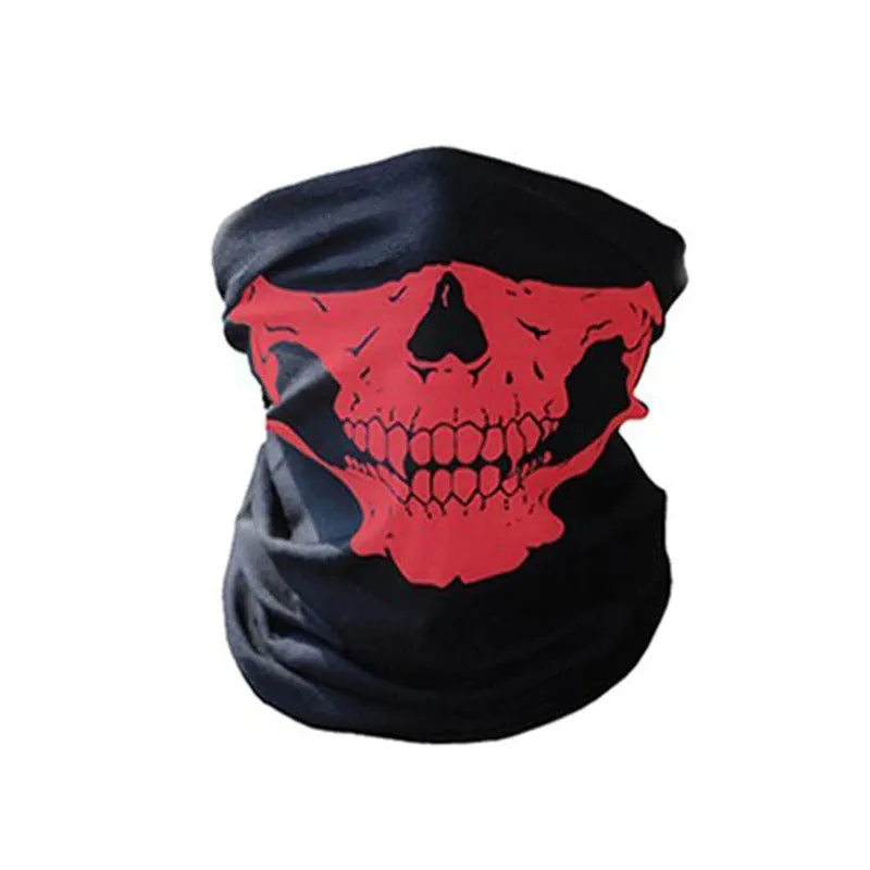 Skull Print Motorcycle Face Mask for Windproof Protection While Riding.