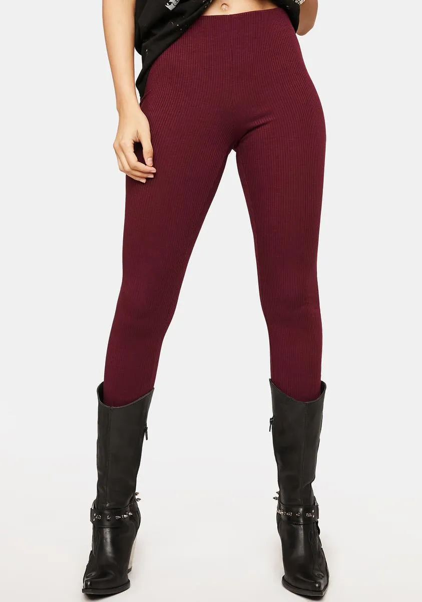 Slit Hem Leggings