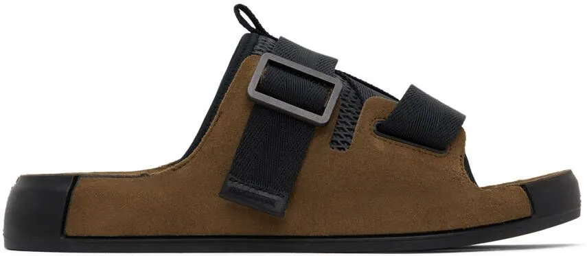 Stone Island Shadow Project Brown Tape Sandals