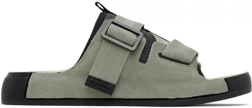 Stone Island Shadow Project Green Tape Sandals