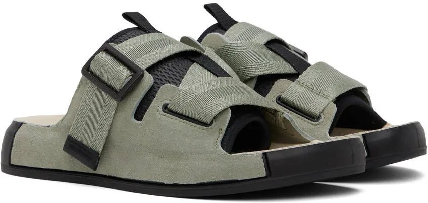 Stone Island Shadow Project Green Tape Sandals