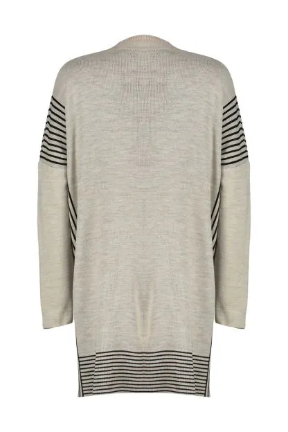 Striped Poncho Sweater --> Modern Striped Cape Pullover