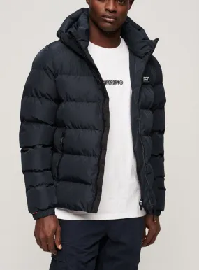 Superdry Hooded Sport Puffer Jacket in Eclipse Navy