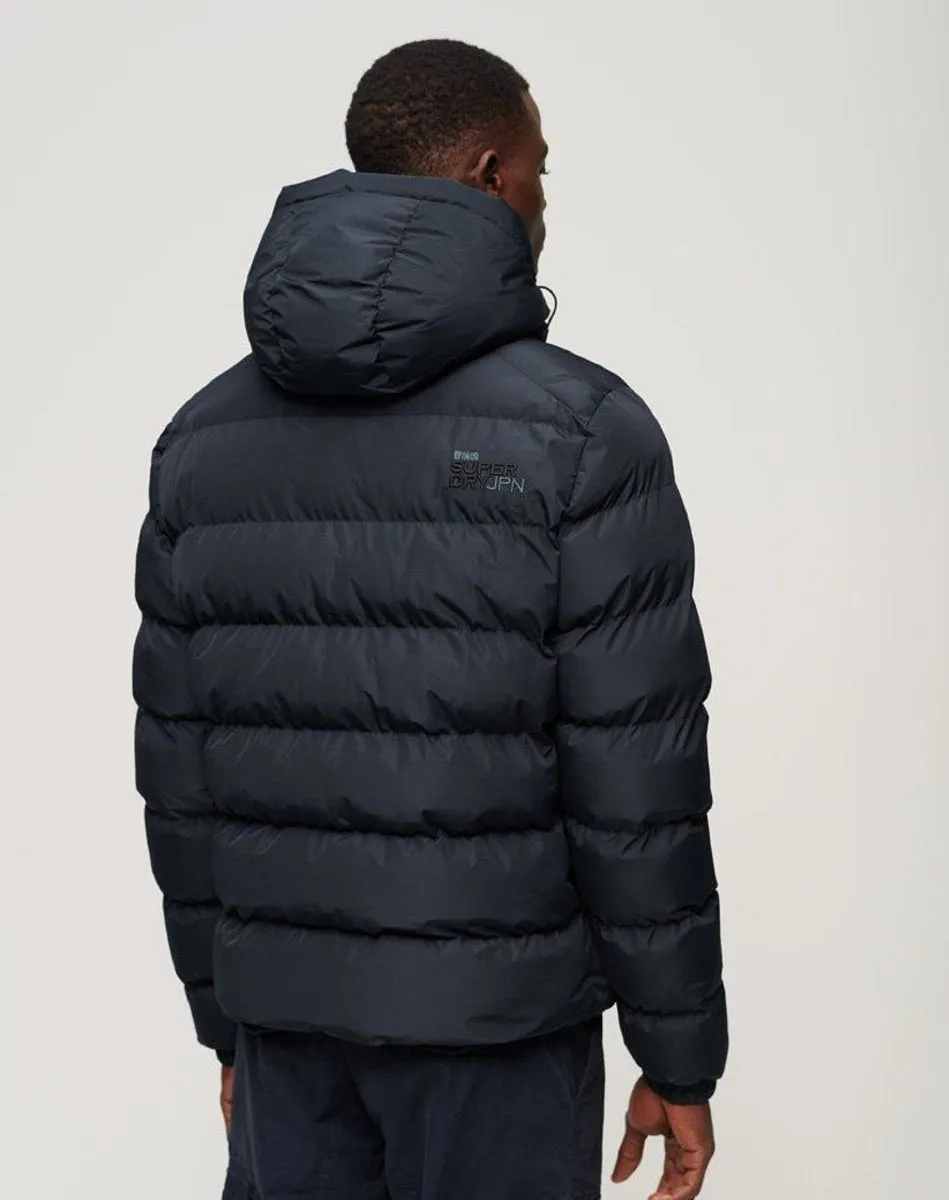 Superdry Hooded Sport Puffer Jacket in Eclipse Navy