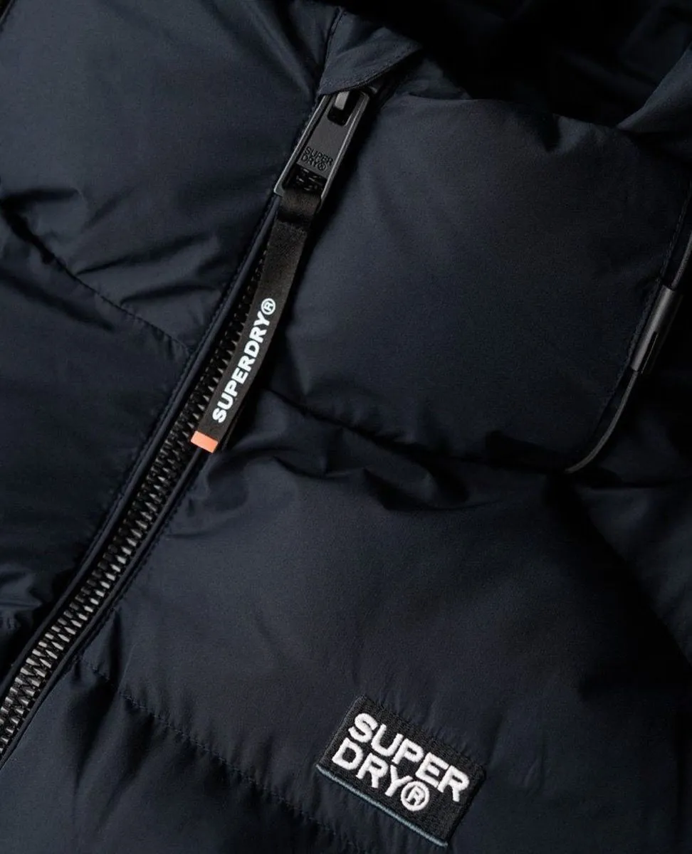 Superdry Hooded Sport Puffer Jacket in Eclipse Navy