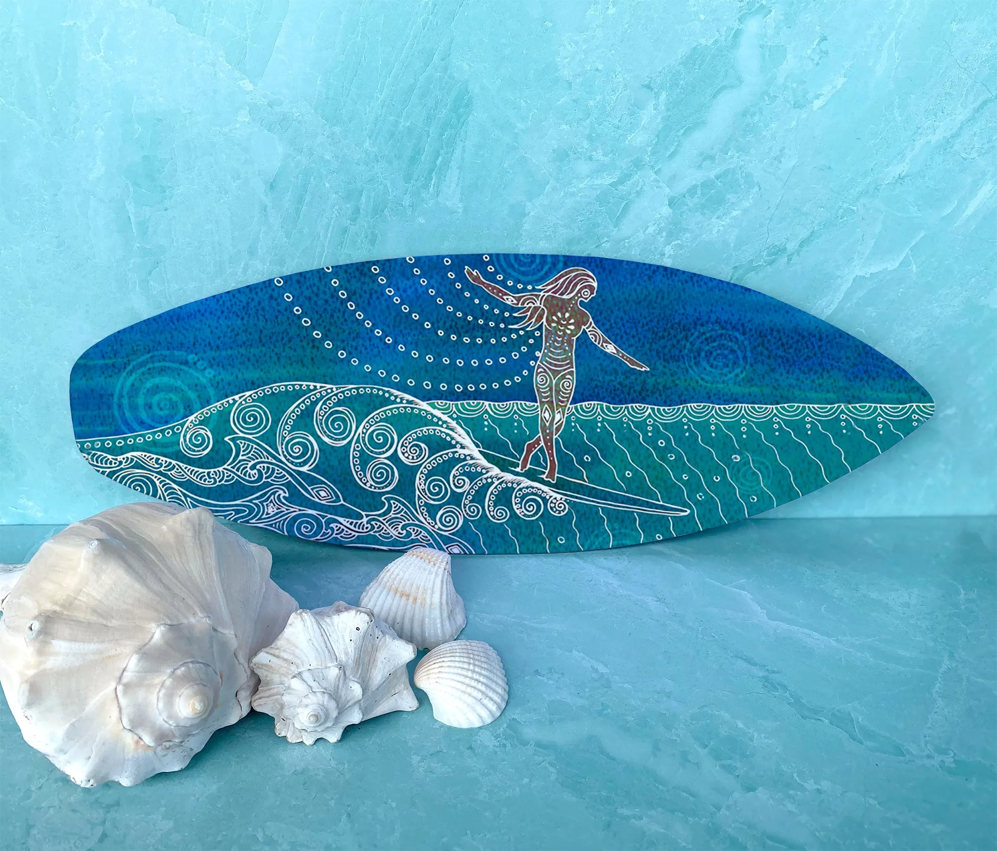 Surfer Girl Surfboard Wall Decor