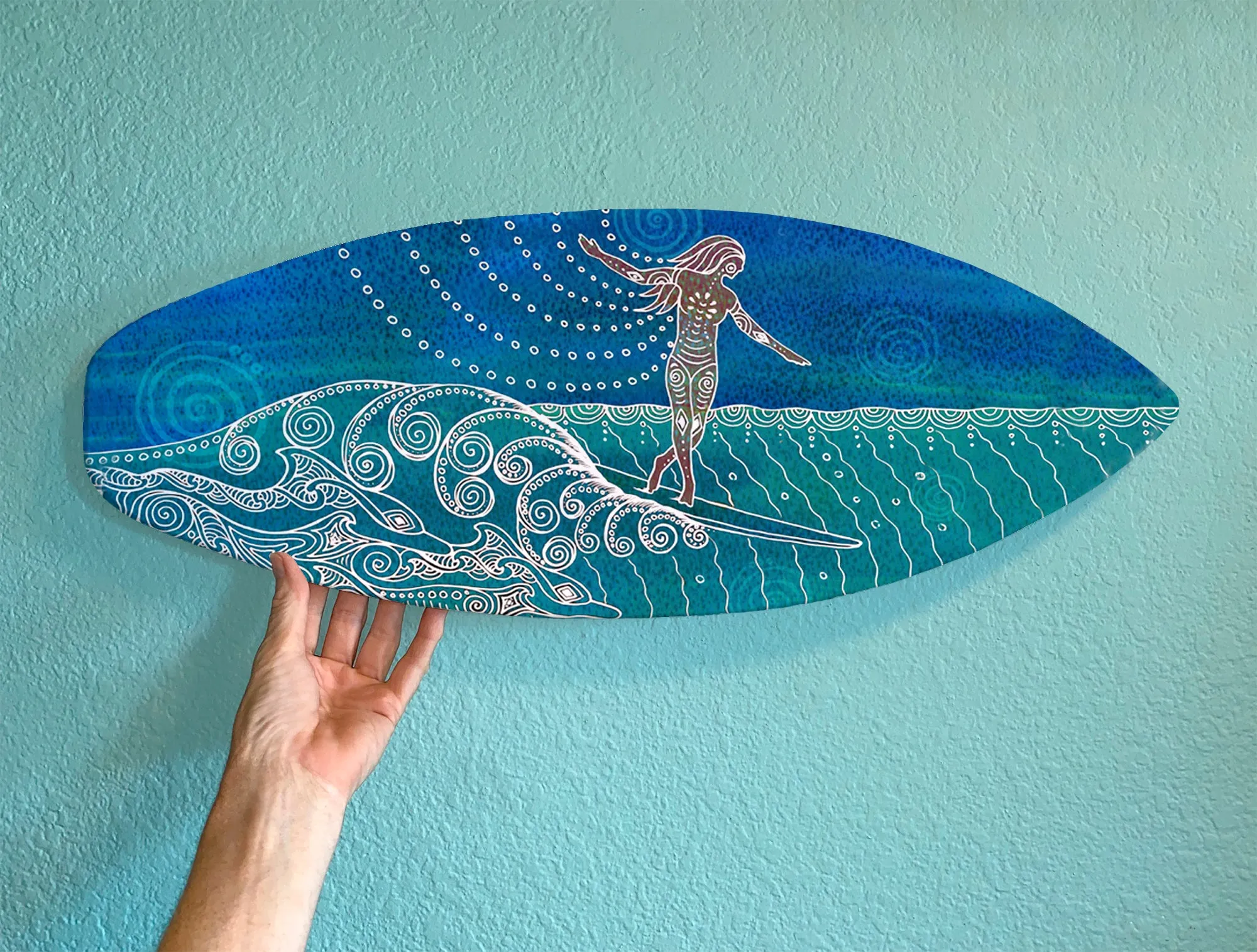 Surfer Girl Surfboard Wall Decor