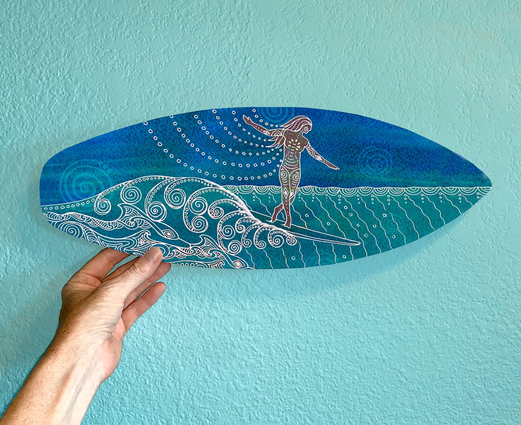 Surfer Girl Surfboard Wall Decor