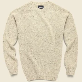 Beige Terry Donegal Crew Sweater