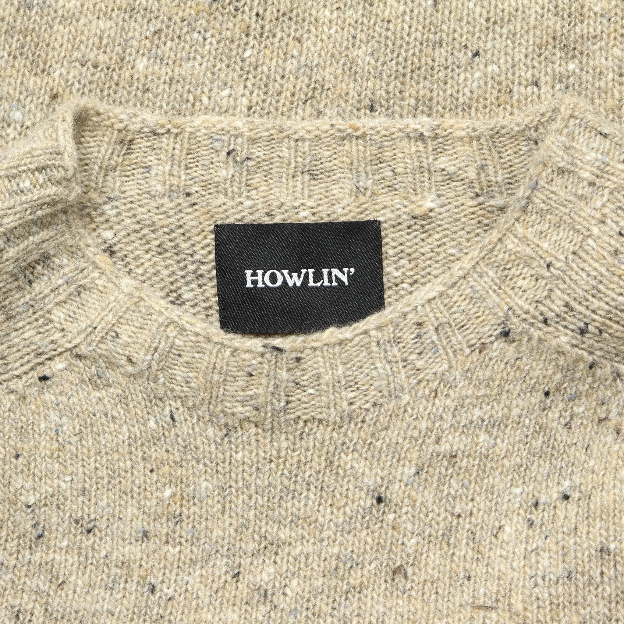 Beige Terry Donegal Crew Sweater