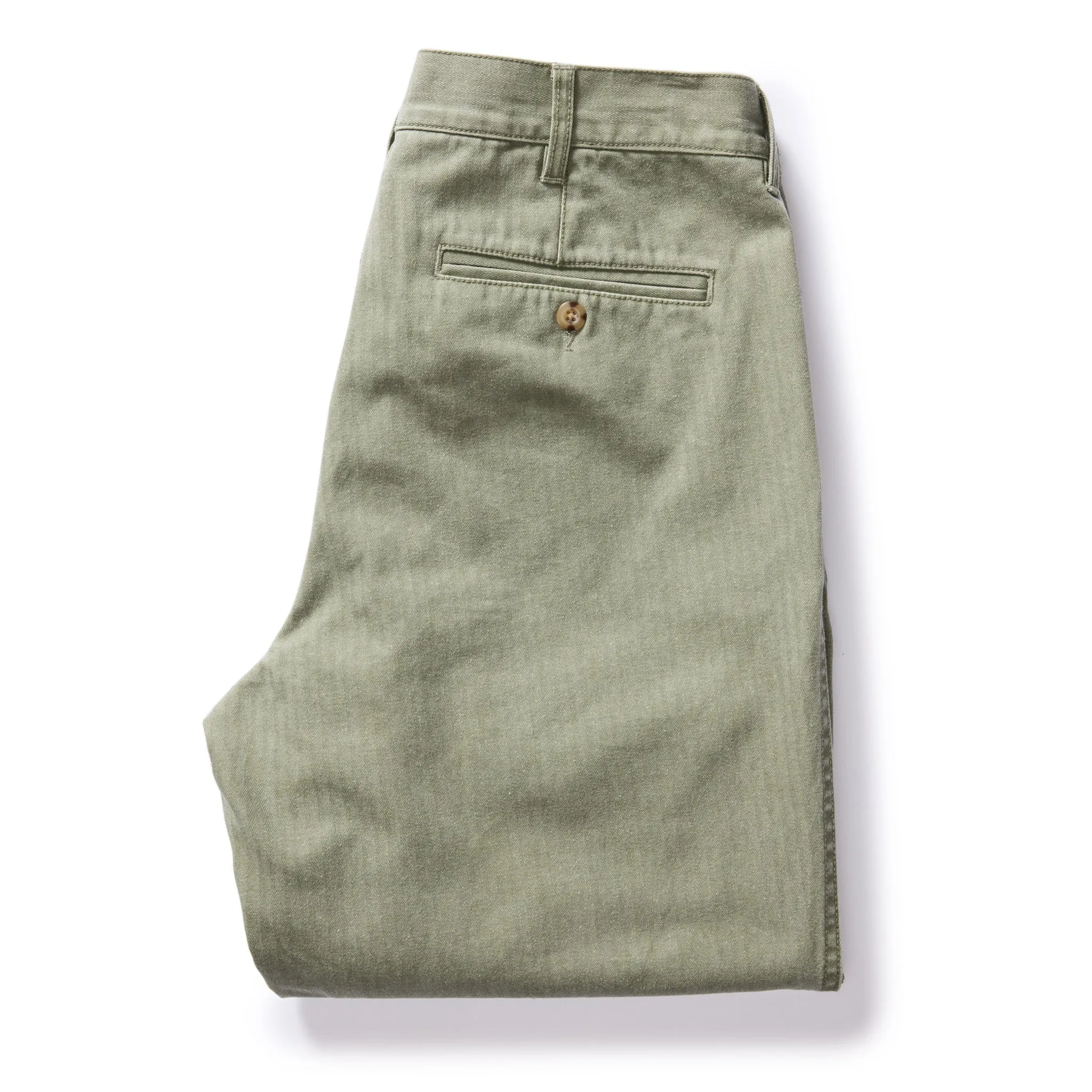 Matlow Pant in Dried Sage Pigment Herringbone by The