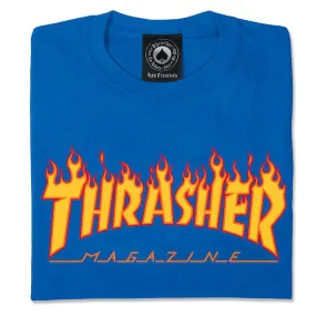 Blue Thrasher Flame T-Shirt