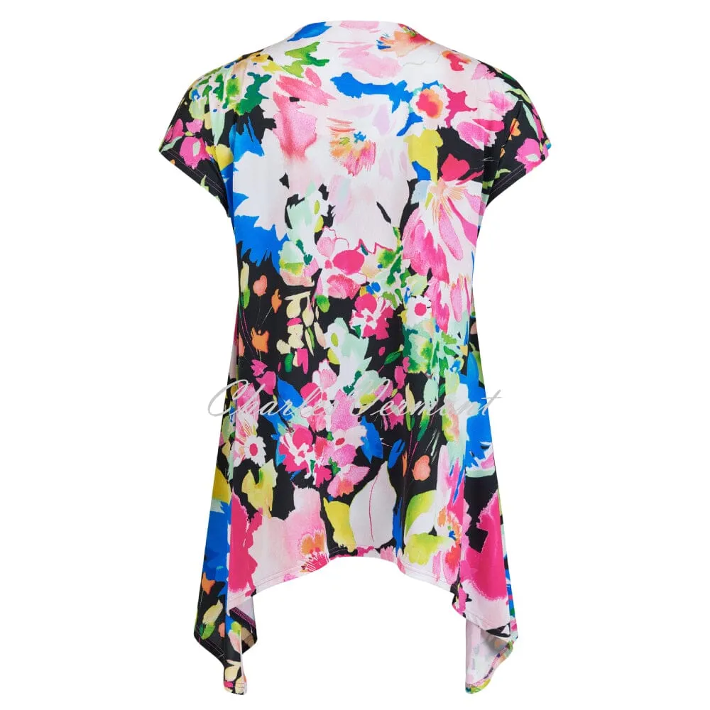 Tia Top Handkerchief Hemline - Floral Print (Style 74917-7824-90)