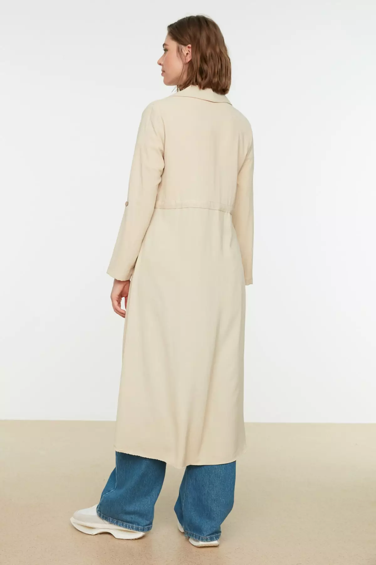 Trendyol Tie Long Coat