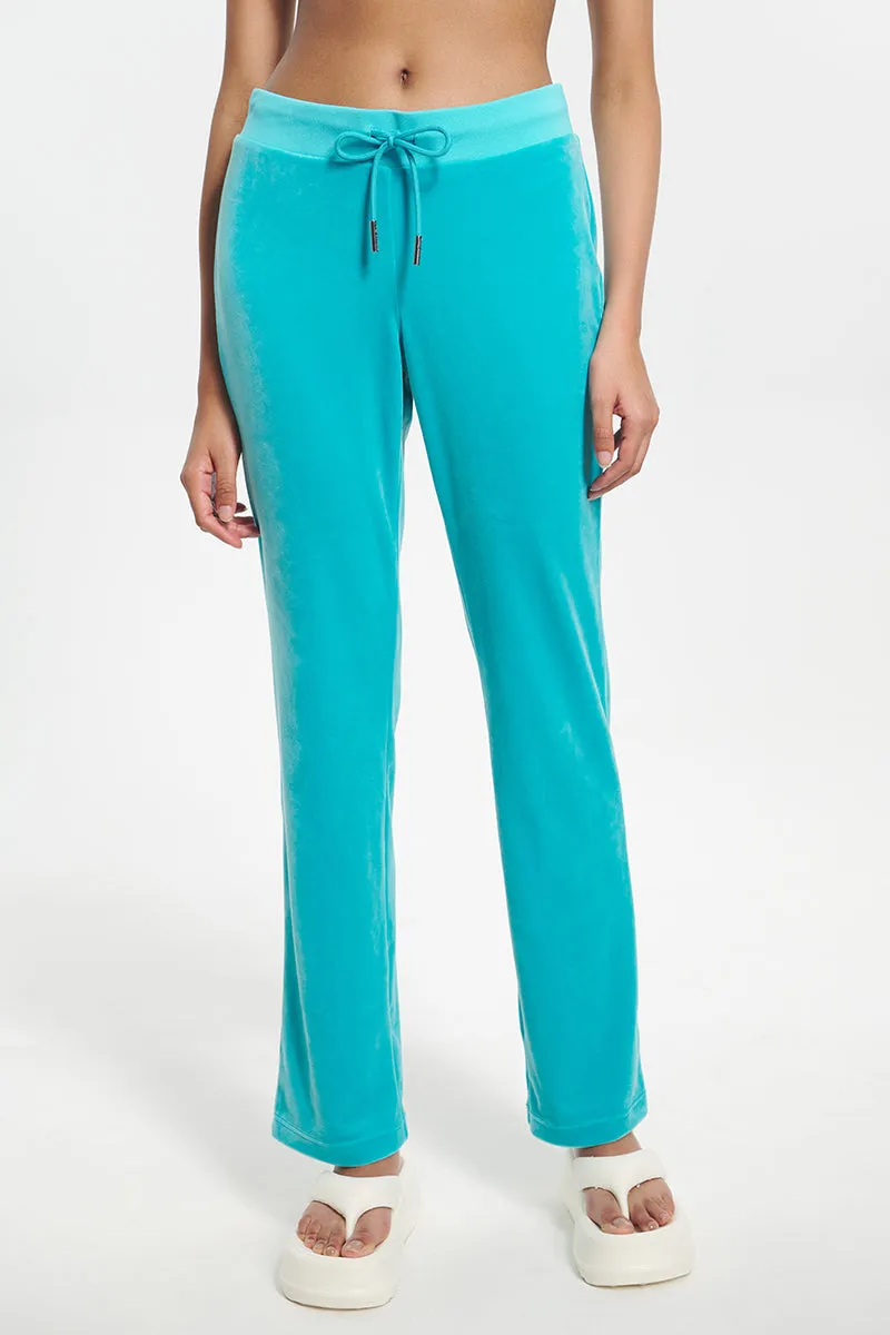 Velour Track Pants in Big Bling Style